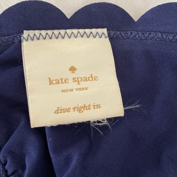 Kate Spade scalloped textured bikini top French navy - Picture 8 of 9